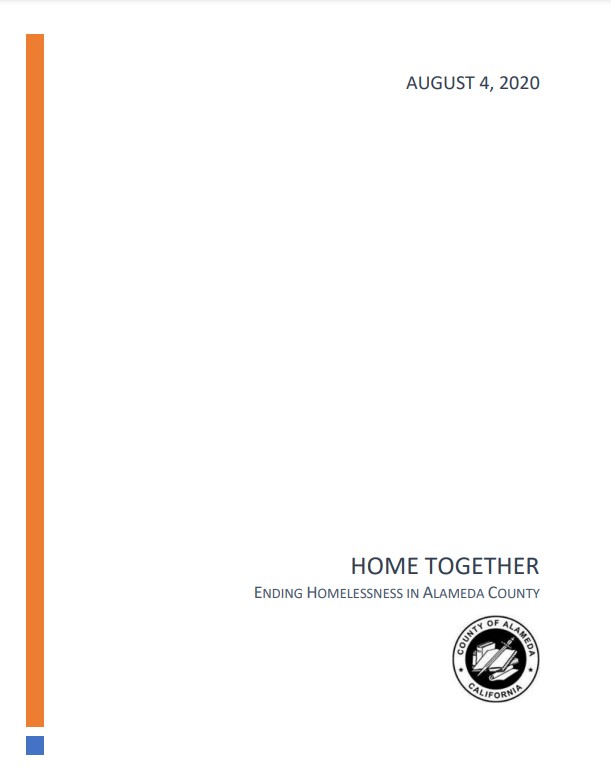 Plain cover with orange stripe for Home Together Plan Report